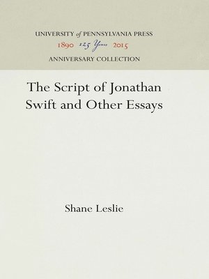 cover image of The Script of Jonathan Swift and Other Essays